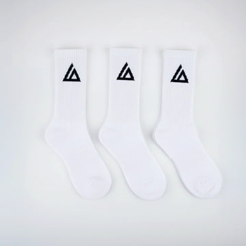 Long socks white 3 PAIRS